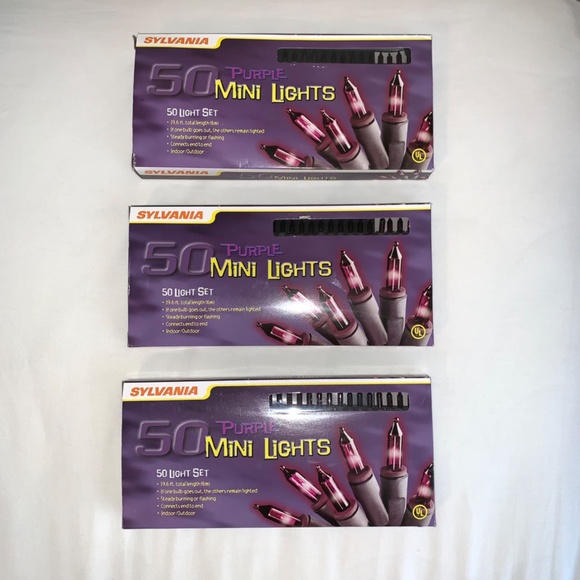Sylvania Purple 50 Mini Lights - New - Picture 2 of 8